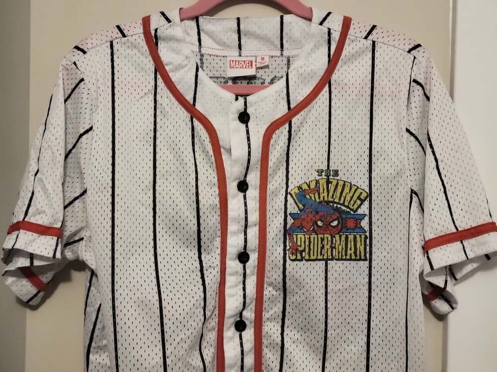 Marvel The Amazing Spider-Man Pinstripe Baseball Jersey